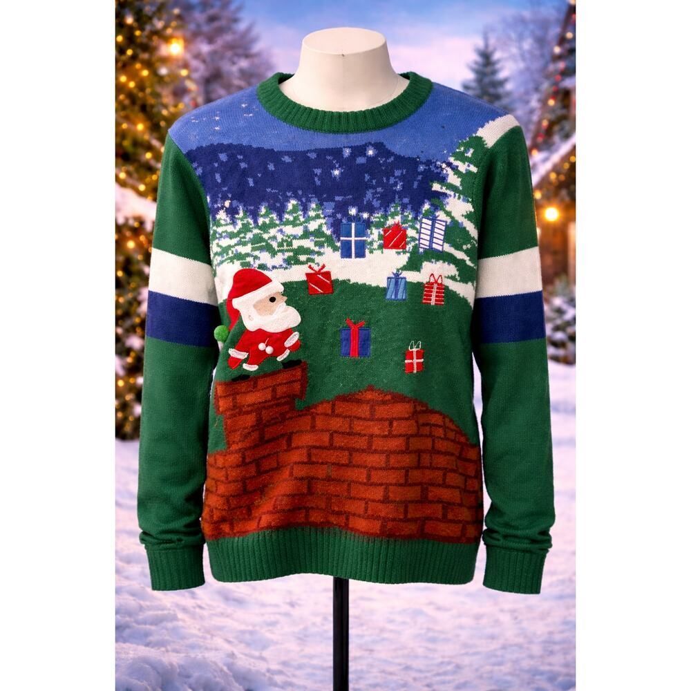 Holiday Time Boy’s Ugly Christmas Sweater XL 14 16
